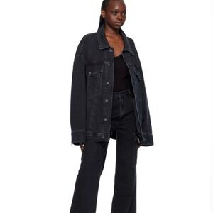 Agolde Black Denim Jacket